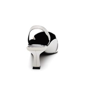 Sapato Loucos E Santos Slingback Feminino Em Couro L1975400 Branco