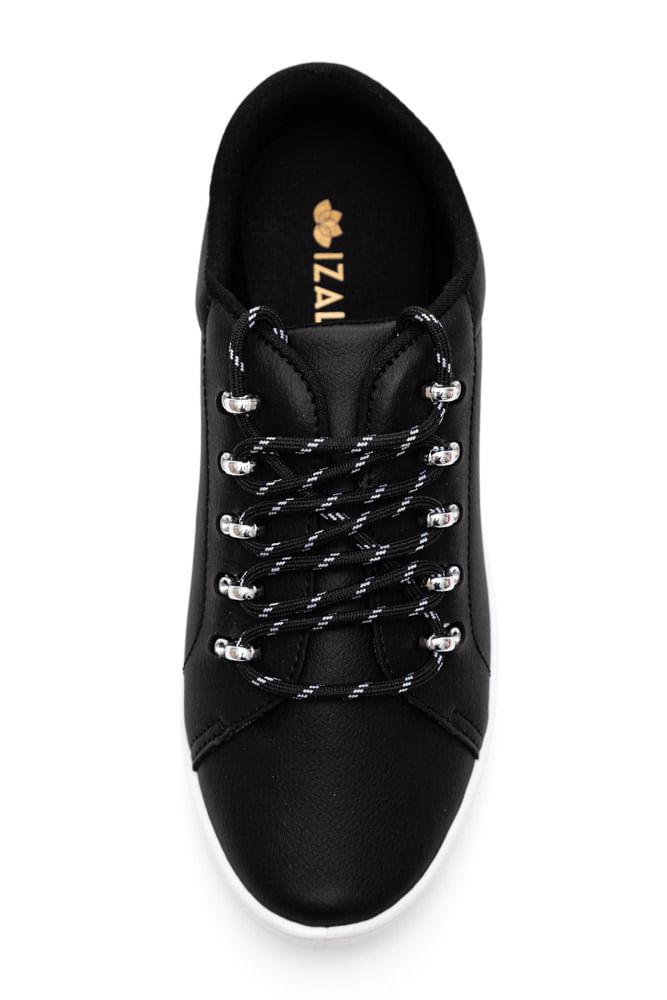 Tenis-Izalu-Casual-Feminino-Metalizado-10075iz-Preto