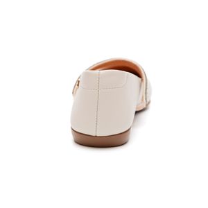 Sapatilha Santinelli Bico Fino Feminina Strass 1266-756 Off-White