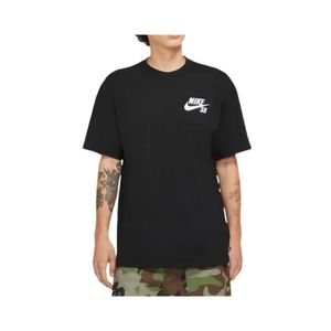 Camiseta Casual Masculina Tee Logo Nike Dc7817-010 Preto