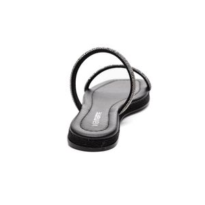 Chinelo Via Marte Casual Feminino Strass 110-006-01 Preto