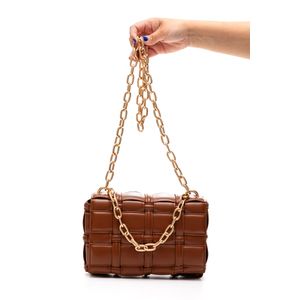 Bolsa Via Marte Tiracolo Feminina Tressê Média B1-149-01 Caramelo