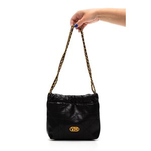 Bolsa Via Marte Ombro Feminina Pequena Corrente B1-138-01new Preto