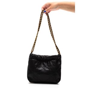 Bolsa Via Marte Ombro Feminina Pequena Corrente B1-138-01new Preto