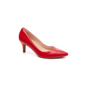 Sapato Lia Line Scarpin Feminino Couro Antoinette 2360.71899 Vermelho