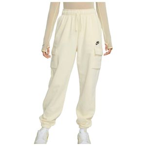 Calça Nike Sportswear Club Fleece Cargo Feminina Dq5196-113 Off-White