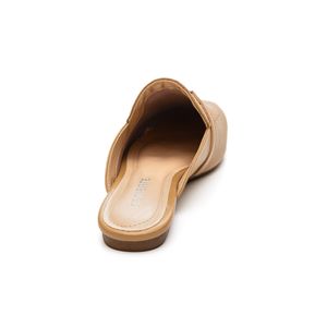 Sapatilha  Via Marte  Mule Feminino Napa Casual 124-006-01 Bege