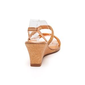 Sandália Mississipi Anabela Feminina Brilho Mb891-023 Cobre