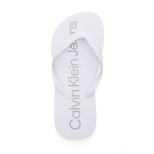 Chinelo Calvin Klein Jeans Logo Básico Masculino Ckjm1105 Branco