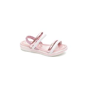 Sandália Doce Pé Rasteira Infantil Menina Metalizado 27011-72 Rosa