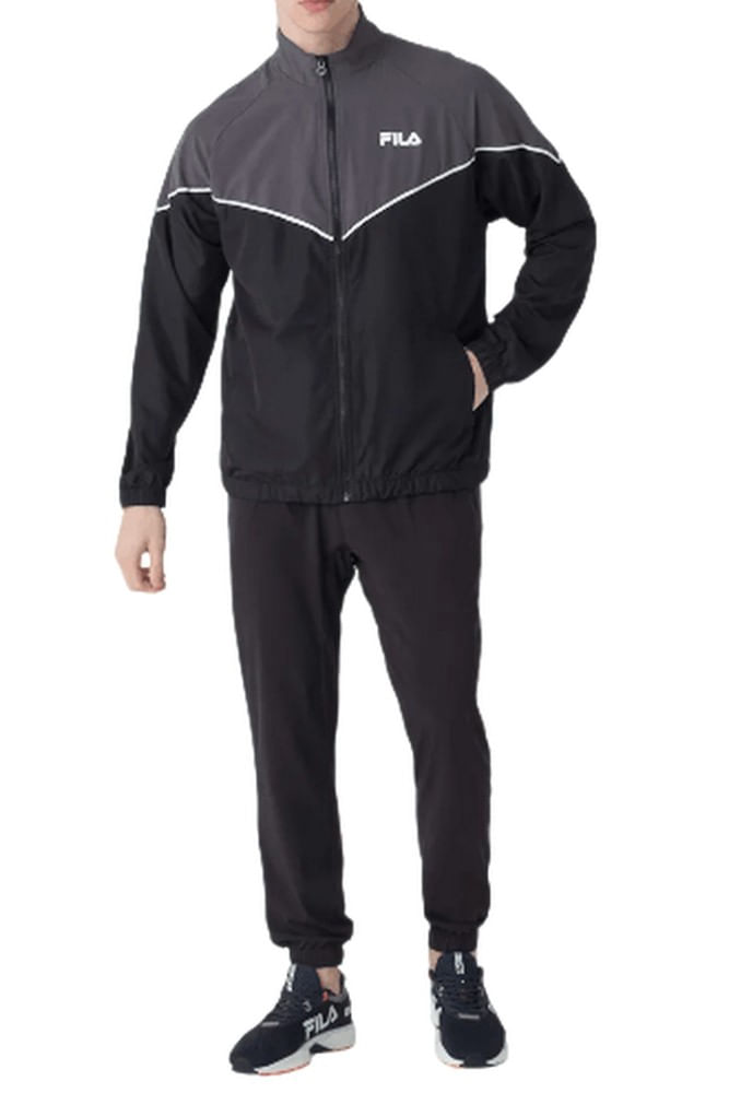 Conjunto Agasalho+Calça Fila Blocks Masculino F11at00540-1227 Preto - Main Image