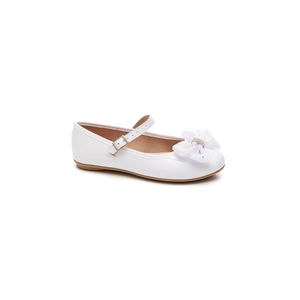 Sapatilha Molekinha Rasteira Infantil Menina Laço 2502.1006 Branco