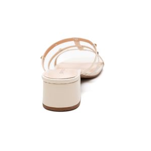 Tamanco Sandra Salto Baixo Feminino Com Rebites 41-3145-28 Off-White