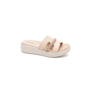 Tamanco Modare  Ultra Conforto Feminino Strass 7189.103 Off-White