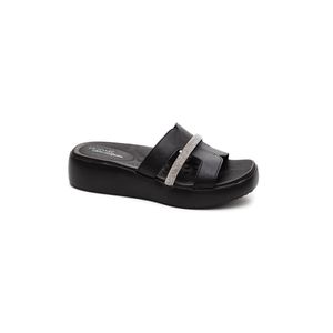 Tamanco Modare Ultra Conforto Feminino Strass 7189.103 Preto