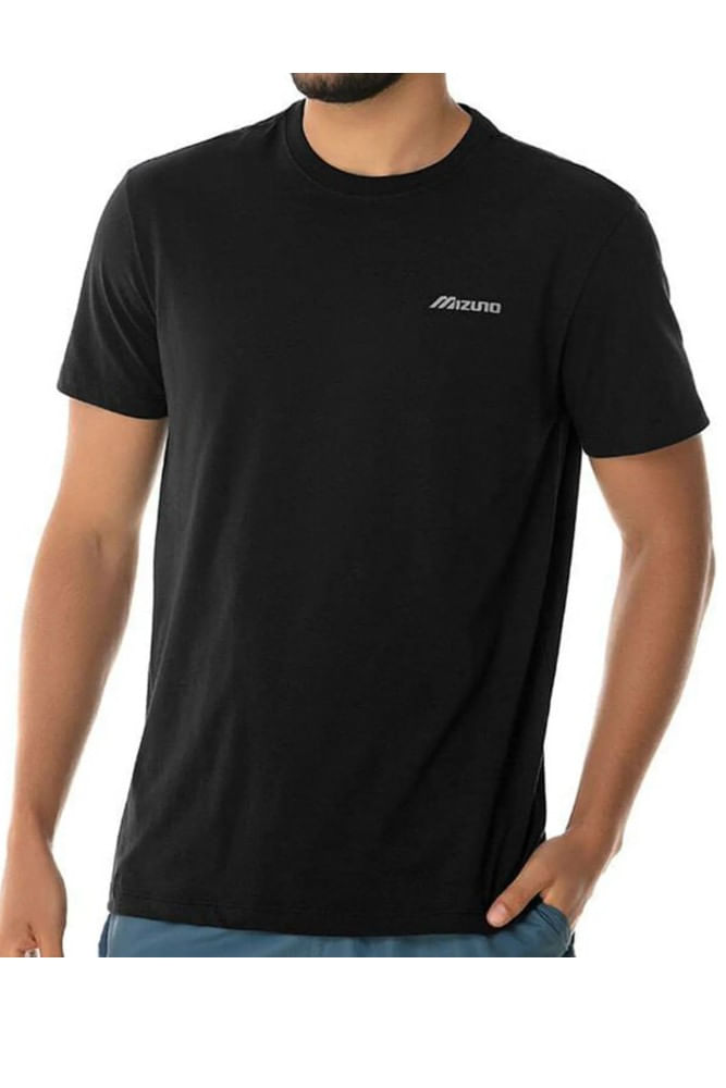 Camiseta-Masculina-Mizuno-Basic-Logo-Mimss4668-Preto