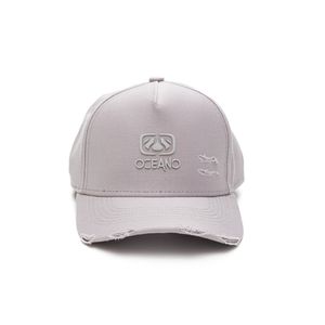 Boné Oceano Surfwear Aba Curva Destroyed 44922 Cinza