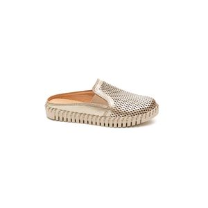 Sapatilha Bottero Mule Femininao  Couro Comfort 367624 Ouro