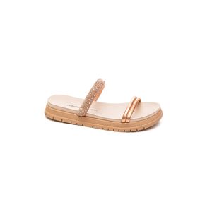 Chinelo Dakota Dakota Slide  Flatform Feminino Metalizado Y7722 Cobre