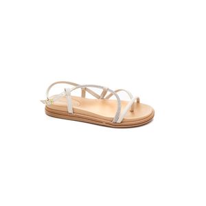 Sandália Beira Rio Papete  Feminina Tiras 8513.106 Off-White