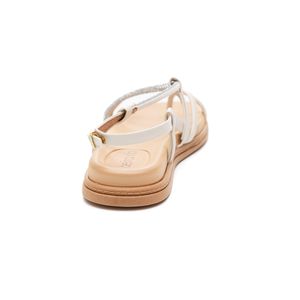 Sandália Beira Rio Papete  Feminina Tiras 8513.106 Off-White