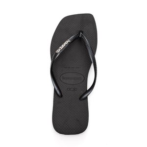 Chinelo Havaianas Slim Square Logo Metallic Feminino 2976 Preto