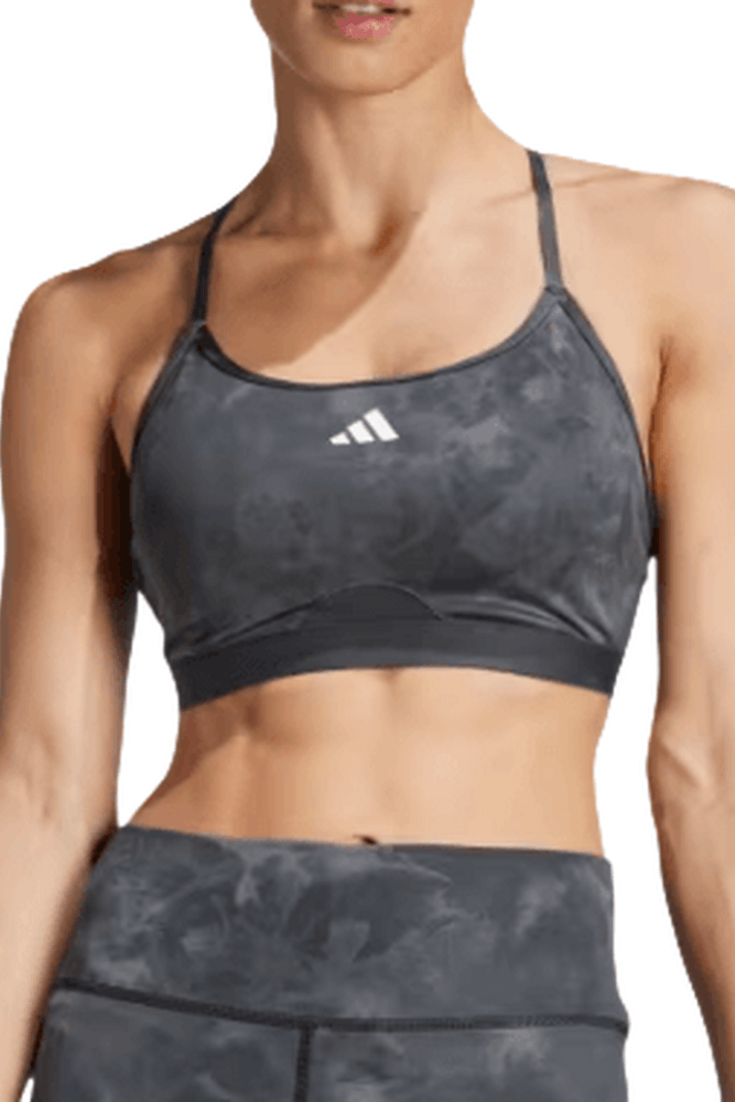 Top Treino Adidas Suporte Leve Estampa Floral Tie-Dye Aeroreact
