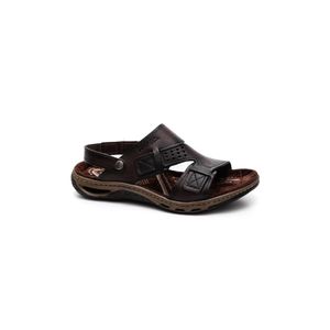 Sandália Pegada Masculina Em Couro 131662-04 Marrom