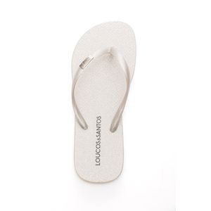 Chinelo Loucos E Santos Feminino Logo L22853004 Prata