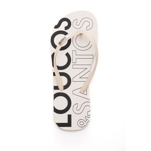 Chinelo Loucos E Santos Slim Feminino Logo L22853003 Off-White