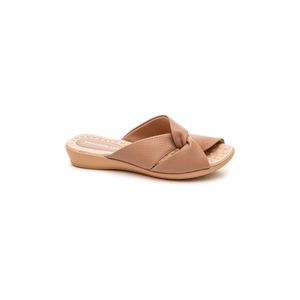 Tamanco Piccadilly Rasteira Feminina Camila 500376 Bege