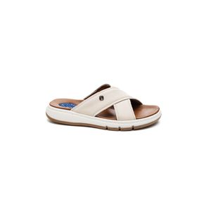 Chinelo Pegada Masculino Em Couro 134306-01 Branco