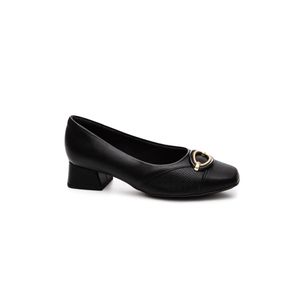 Sapato Piccadilly Maxi Salto Baixo Estela  160090 Preto