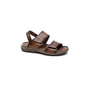 Sandália Pegada Masculina Em Couro 134104-01 Marrom