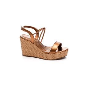 Sandália Via Marte Anabela Feminina  191-004-01 Cobre