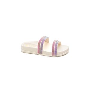 Chinelo Floriny Papete Juvenil Menina Com Strass 1014c Off-White