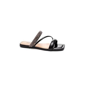 Chinelo Dakota Slide Feminino Com Brilhos Y7621-07 Preto