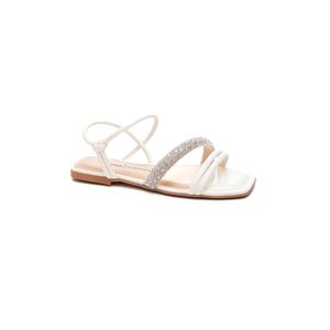 Sandália Dakota Rasteira Feminina Com Brilhos Y7622-05 Off-White