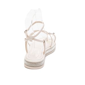 Sandália Via Marte Flatform Feminina Ring Toe 114-010-01 Off-White