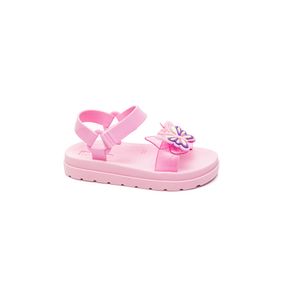 Sandália Lue Lua Papete Infantil Menina Borboleta 101010-837 Rosa