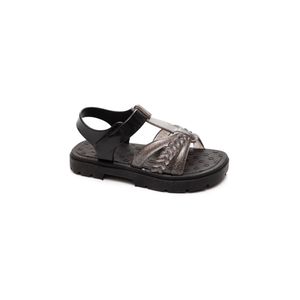 Sandália Lue Lua Papete Infantil Menina Glitter 146000-524 Preto