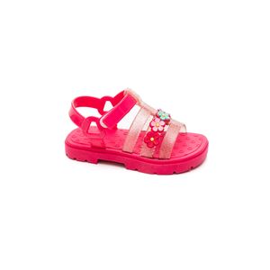 Sandália Lue Lua Papete Infantil Menina Glitter 132005-4 Rosa
