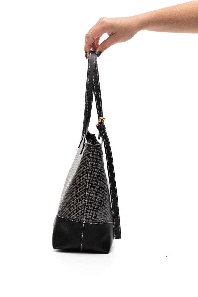 Bolsa Beira Rio Tote Feminina Zíper 80021.3 Preto