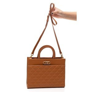 Bolsa Beira Rio Tote Feminina Napa Floter 80028. Caramelo