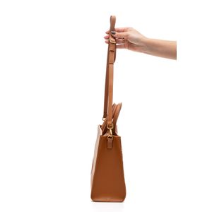 Bolsa Beira Rio Tote Feminina Napa Floter 80028. Caramelo