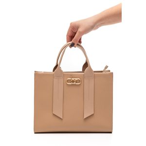 Bolsa Beira Rio Handbag Feminina Napa Floter 80028.2 Bege