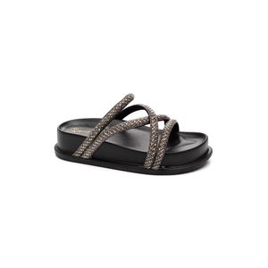 Chinelo Santinelli Papete Feminina Com Strass 1550-001-242 Preto