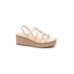 Sandália Mississipi Anabela Feminina Mc382-02 Off-White