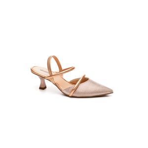Sapato Mississipi De Salto Baixo Feminino Metalizado Mb544-01 Cobre