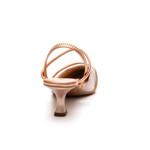 Sapato Mississipi De Salto Baixo Feminino Metalizado Mb544-01 Cobre